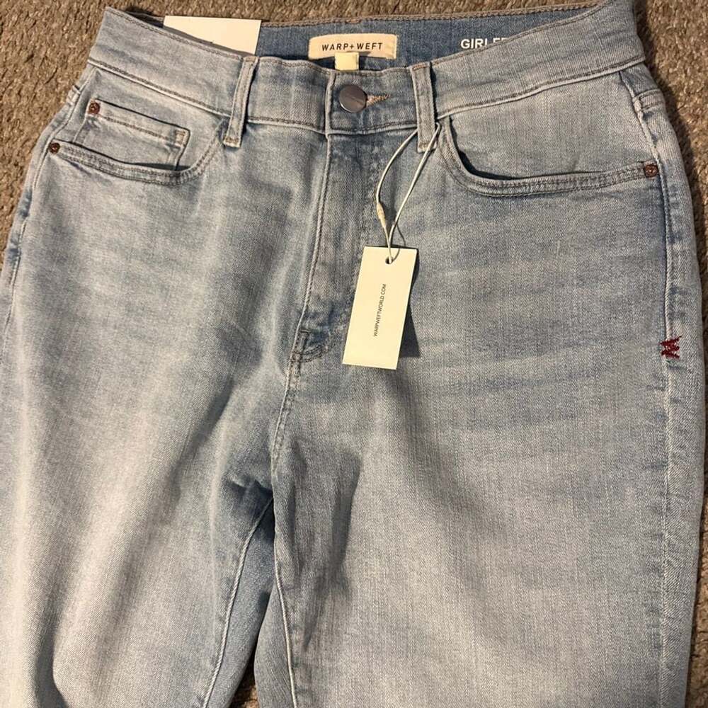 Warp+Weft Girlfriend Jeans Light Wash 8